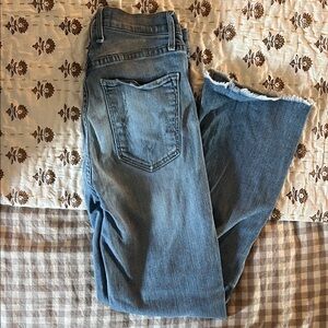 Mcguire cropped button fly high rise jeans